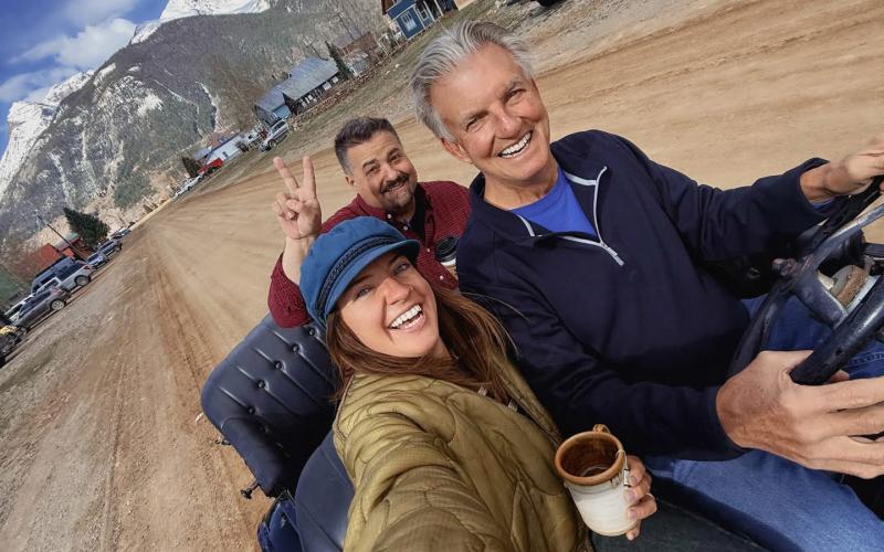 Jim Harper, Holly Huebner, and Ken Boden take the Model T out for a spin before the summer season kicks off photo by Holly Huebner