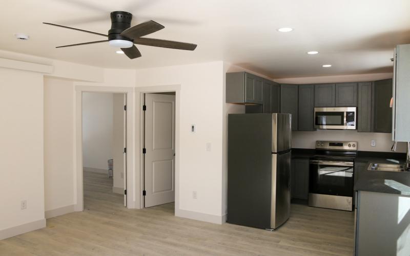 The property is a 2-bed, 1-bath home with a full kitchen and washer/ dryer Silverton Housing Authority