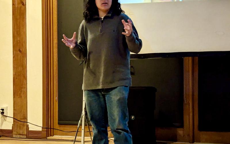 Jaque Acosta opened up the MountainFilm On the Road Silverton event last Friday night photo by Silverton Creative District