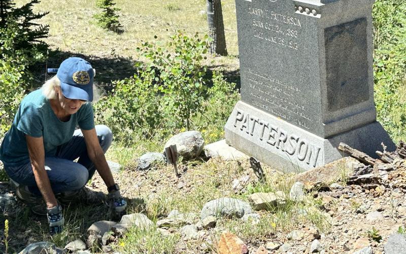 Judy Zimmerman volunteered for the annual Hillside Cemetery Cleanup Day Photo by Ray Dileo