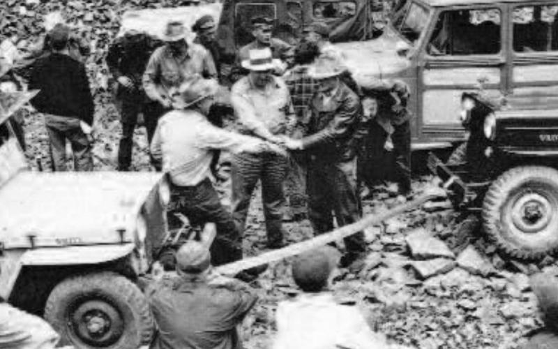Gary Bennett of Telluride sent in this photo of the July 12, 1953 dedication of the opening of Ophir Pass, with San Juan County and San Miguel County officials on hand. The pass had been closed for many years due to slides. It wasn’t until 60 years ago this summer that it was passable to motor vehicles.