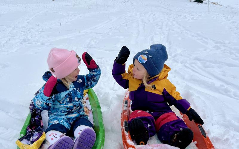 Local youngsters Wilde and Iris having fun at Kendall! Photo credit Hannah Kurzweil