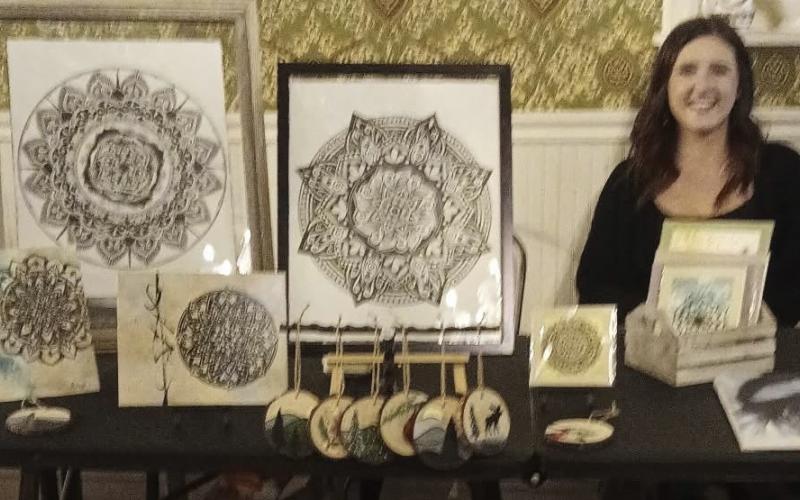 Haley Jones, a local artist, was at the Christmas Bazaar photo by Keri Metzler
