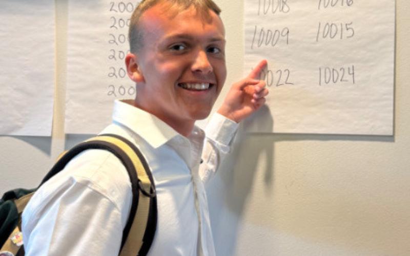 Jonah Kranker after advancing to the final round of judging, the top six in his category