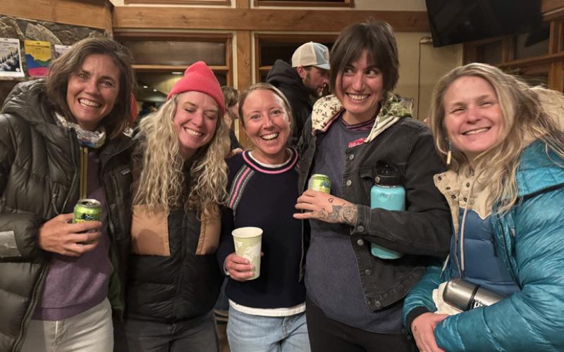A large group of locals out and about for Mountain-Film photo by Janice Sanders