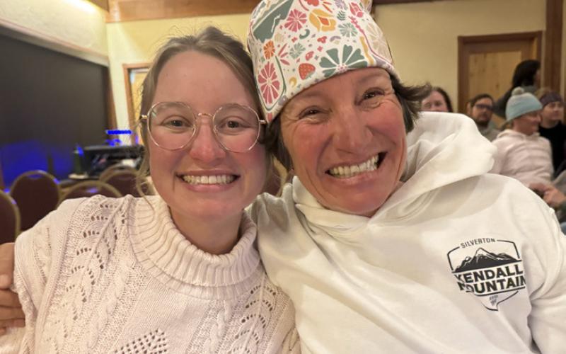 Mother and daughter, Raelen Barr and Nicole Bellman, at MountainFilm photo by Janice Sanders