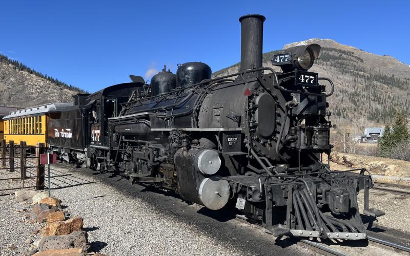 'The last train of the season pulling out of town 'Photo credit Scott Fetchenhier'