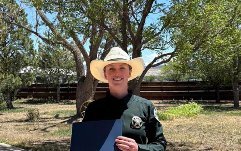 Meah Mordecai graduated from the Police Academy last week and will be the newest San Juan County Deputy Sheriff photo by Sarah Mordecai