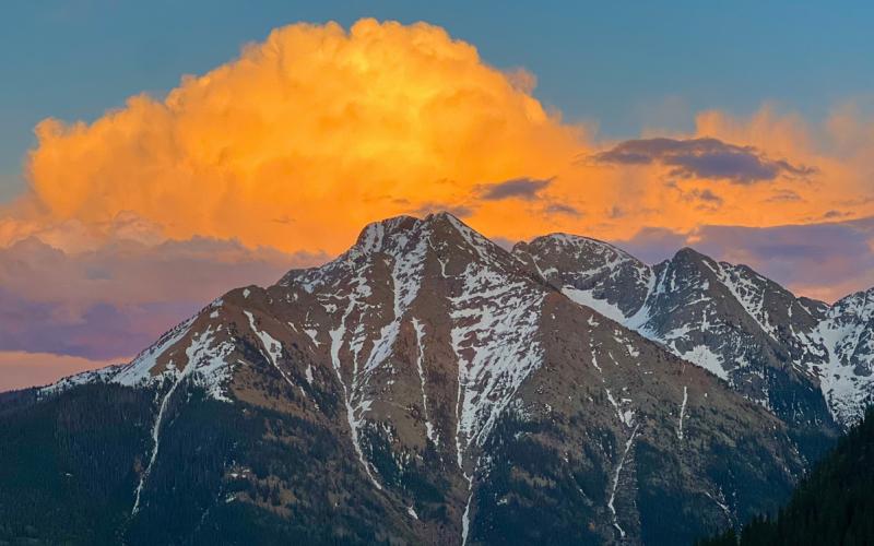 Sunsets in the San Juans are spectacular. We caught this gem off of Highway 550 just north of Coal Bank Pass. Photo credit DeAnne Gallegos