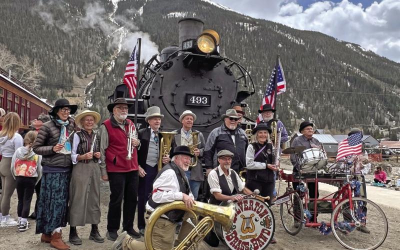 The Silverton Brass Band and the train. Photo credit DeAnne Gallegos