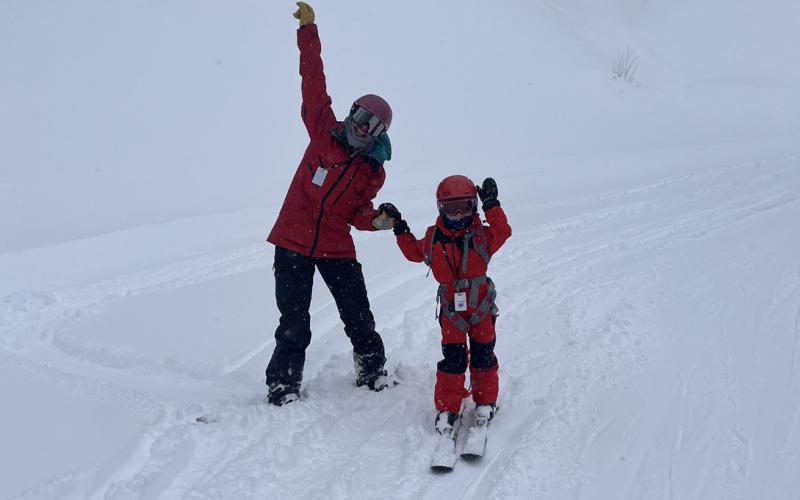 Brooke and Copeland Stillwell at Kendall Mountain Ski Area Photo by Scott Fetchenhier