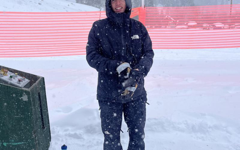Jeff Rome operating the Kendall ski lift Photo by Scott Fetchenhier