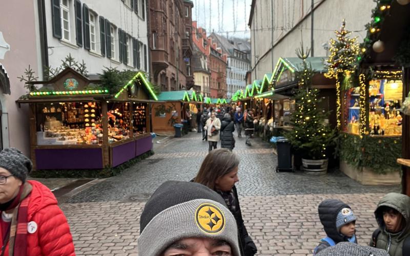 Fred Fasching and Patty Dailey on the European trip late Fall of 2024. Photo credit Patty Daley