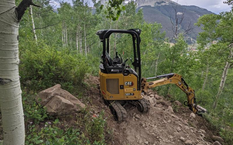Baker’s Park Trail work. Photo credit Silverton Singletrack Society