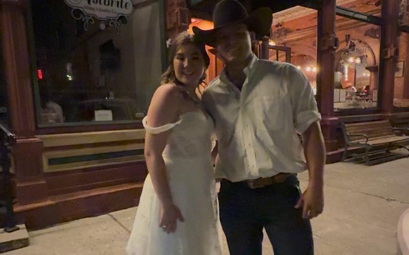 Congratulations to the bride and Groom, Mr. &amp; Mrs. Lang from Texas, who brought in 50plus people for their destination wedding and held a reception dinner at the Lacey Rose photo by DeAnne Gallegos