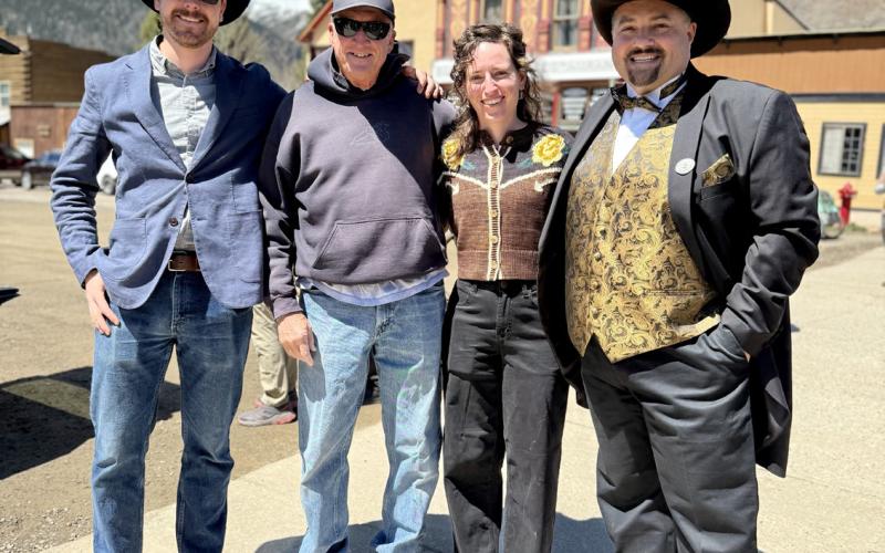 L-R Carl, Ron, Elizabeth, and Jim all enjoyed the first train celebration event photo by DeAnne Gallegos
