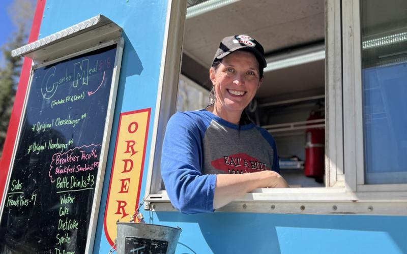 Eat-A-Bite food truck’s Brandy Cook starts her summer season with Ironhorse each year, other times during the summer she is located in Harmony Park. Photo credit DeAnne Gallegos