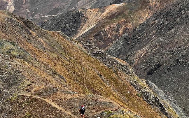 Photo by Critt Kuenning Friends Elise and Krista of Bicycle Bread on the trail somewhere in the vast San Juan Mountain range.