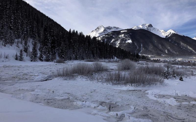 An example of winter wetlands surrounding Silverton. Photo credit Kelly Fetch