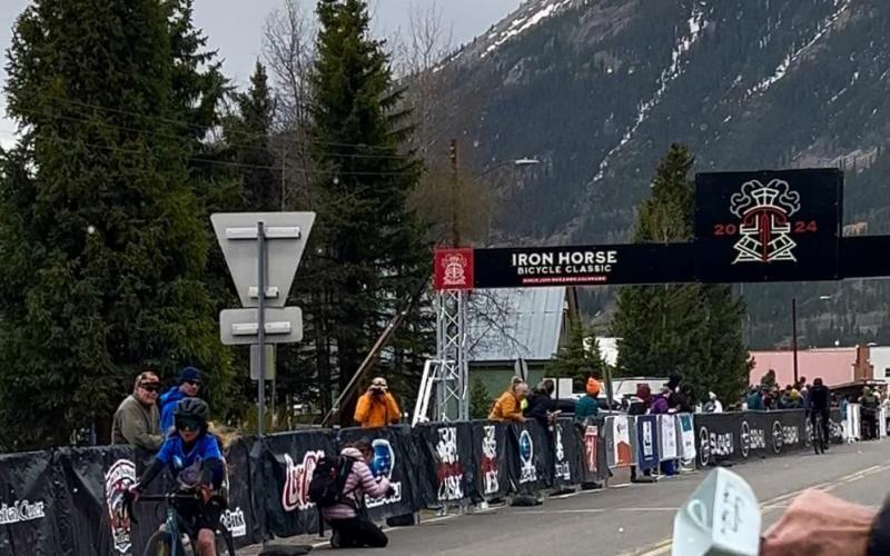 Griff Pinto finishing Iron Horse at 3 hours and 19 min. Photo credit DeAnne Gallegos