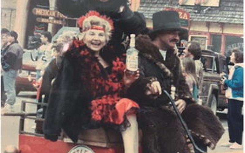 Alice and the Handlebars crew in the 4th of July parade Photo credit Alice Boden