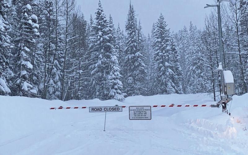 All passes into and out of Silverton were closed due to the significant snowfall and high avalanche danger. Photo by CDOT