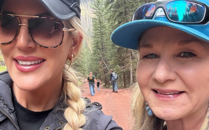 Sarah Head of Austin Texas, was here visiting Silverton local Lisa Risoli and they enjoyed many mountain hikes. Photo Credit