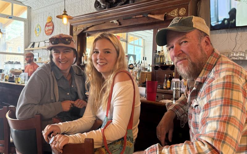 Silverton locals Dr. Yvonne and Dr. David Brown enjoying the company of their daughter Feile Brown after she performed at the El Bandito this past Saturday Photo Credit