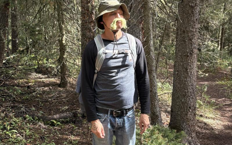 Bill Hamm, the “mushroom guy,” was enjoying his hike in the forest this past weekend. Photo by Lisa Risoli