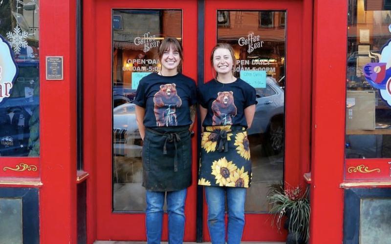 It has been five years since Holly Huebner and Sophie Fearson bought the Coffee Bear, as pictured in this photo from 2020. Sophie has since moved on from the Coffee Bear, and Holly is still the owner. Photo by Coffee Bear