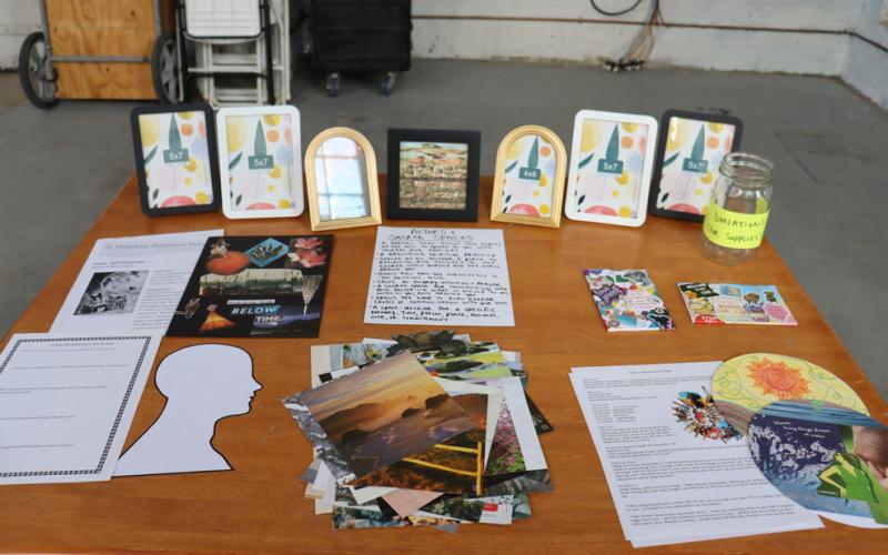The Collage art workshop out at the Powerhouse was a big success. Photo by Phil Antonelli