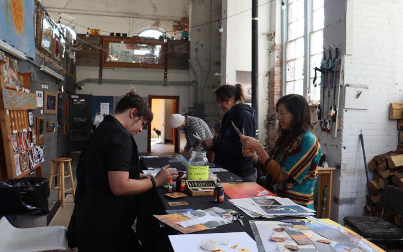 The Powerhouse hosts many different types of art workshops throughout the year. This was the collage art workshop this past week. Photo by Phil Antonelli
