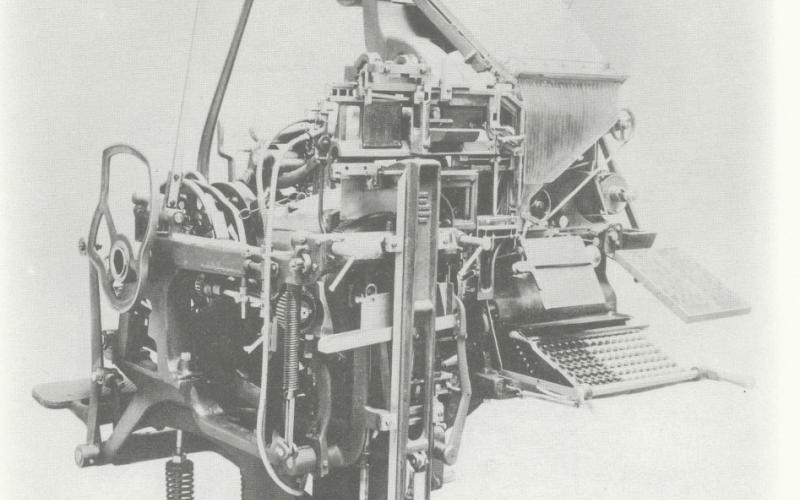The Model Three Linotype ( shown here) acquired by the Standard in 1936 was a very basic machne. Although manufactured in 1902, the machine parts and operation would be familiar to any Linotype operator working on much later and newer machines.