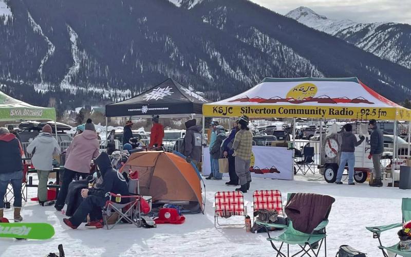 The “beach” at Kendall was packed for third annual Silverton Banked Slalom Races. Photo credit Danny Castle