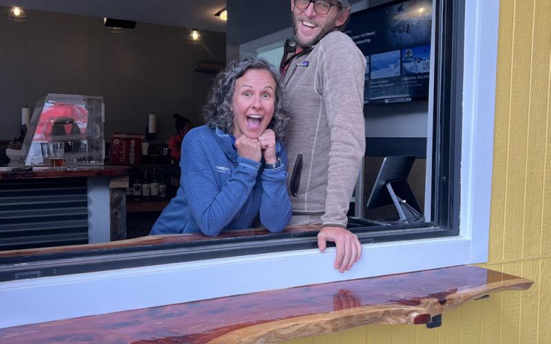 Megan and Chris Brosh opened up the west wall and added counter service to the patio of Dera Deli on 11th and Greene St. Photo credit DeAnne Gallegos