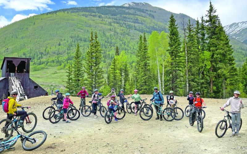 During Bike Camp, the students first learn in and around town. Photo Credit Sallie Barney