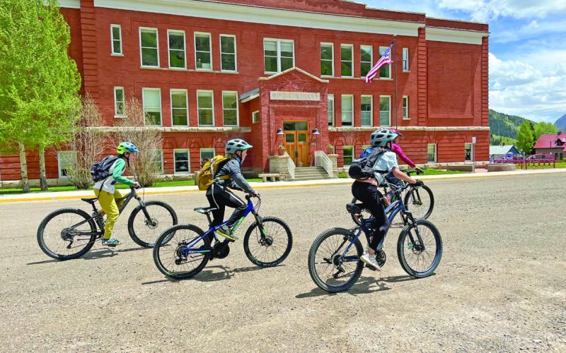 Mountain Bike Camp is always a hit with students. They learn about riding safely. Photo Credit Sallie Barney