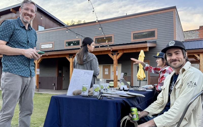 Silverton locals Shane Goranson and Julian Hood at the Blue Ribbon Run sign up party Friday night photo by DeAnne Gallegos