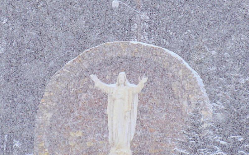 SNOW-SHROUDED SHRINE