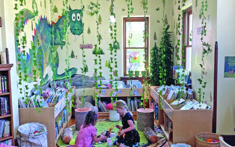 Kids playing in the new children’s reading room at the Silverton Library Photo credit Katey Fetch
