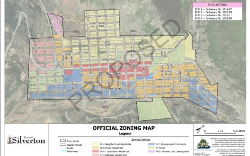 The proposed zoning map.