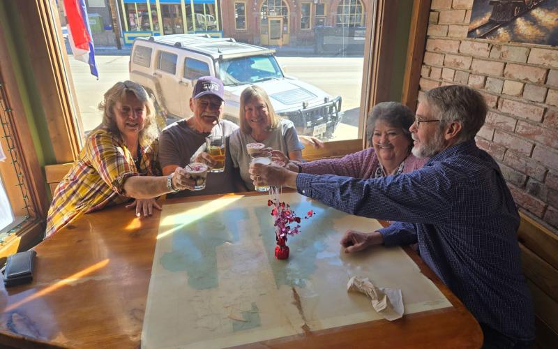  A group of longtime multi-generational Silvertonians had a fun day at the Alpine Tavern on Greene St (L-R) Charla Bingel Andreatta, George Davidovich, Sue Sanders, Patti Bingel, and Mark Irsik