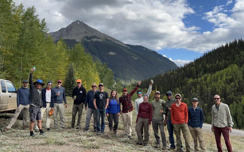 Volunteer trail work session on September 17, 2023.