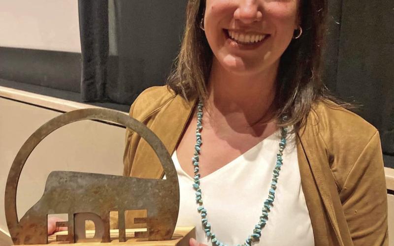 Beth Kremer received the “Rookie of the Year” award at the EDC conference. Photo credit by SJDA
