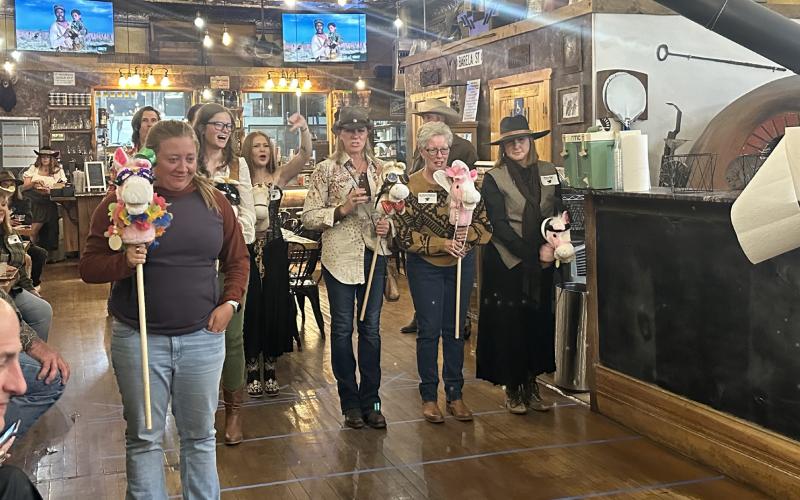 Stick horse races at the Wild West Murder Mystery. Photo credit The Silverton Fourth of July Association