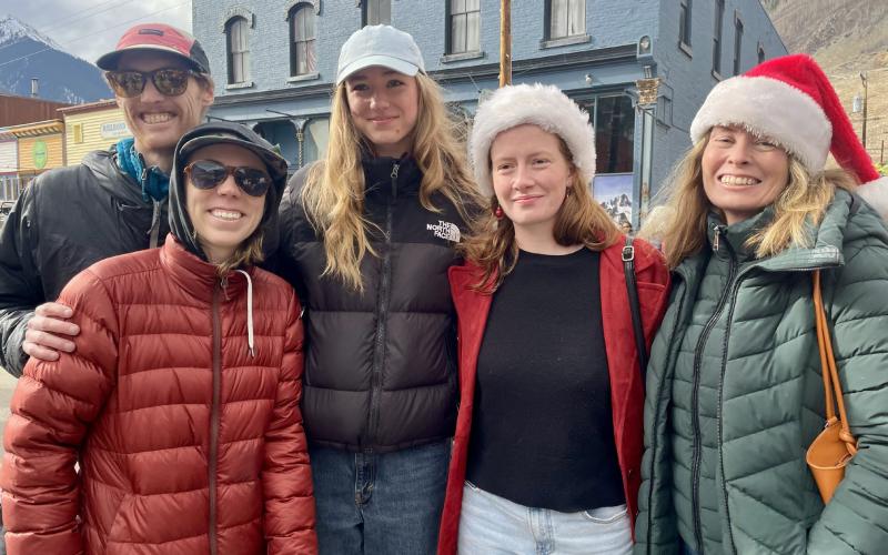 (L to R) Cameron Crowell, Kelly Fetch, Michelle Zabinski, Molly, and Samantha Wright photo by Janice Sanders