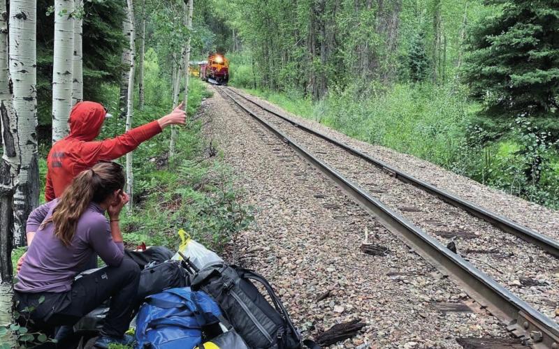 SAR teams catch a ride from the DSNGRR out of the field Photo credit - Silverton Medical Rescue
