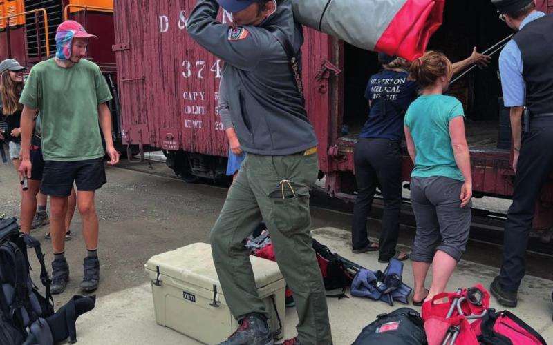 SAR team returns after 3 nights out in the backcountry searching for missing hiker. Photo Credit - OEM