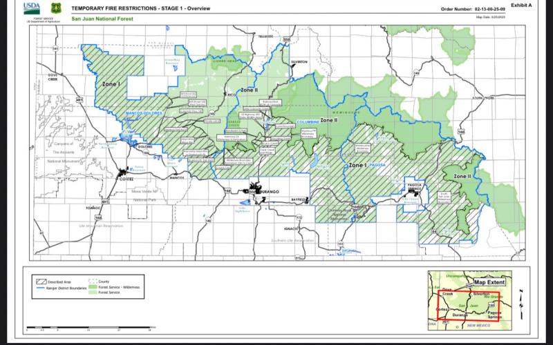 Stage 1 fire restrictions effective July 1 on San Juan National Forest