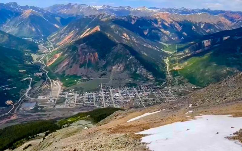 Overlooking Silverton from Kendall Mountain is one of the best views photo by Dr. Yvonne Naughton